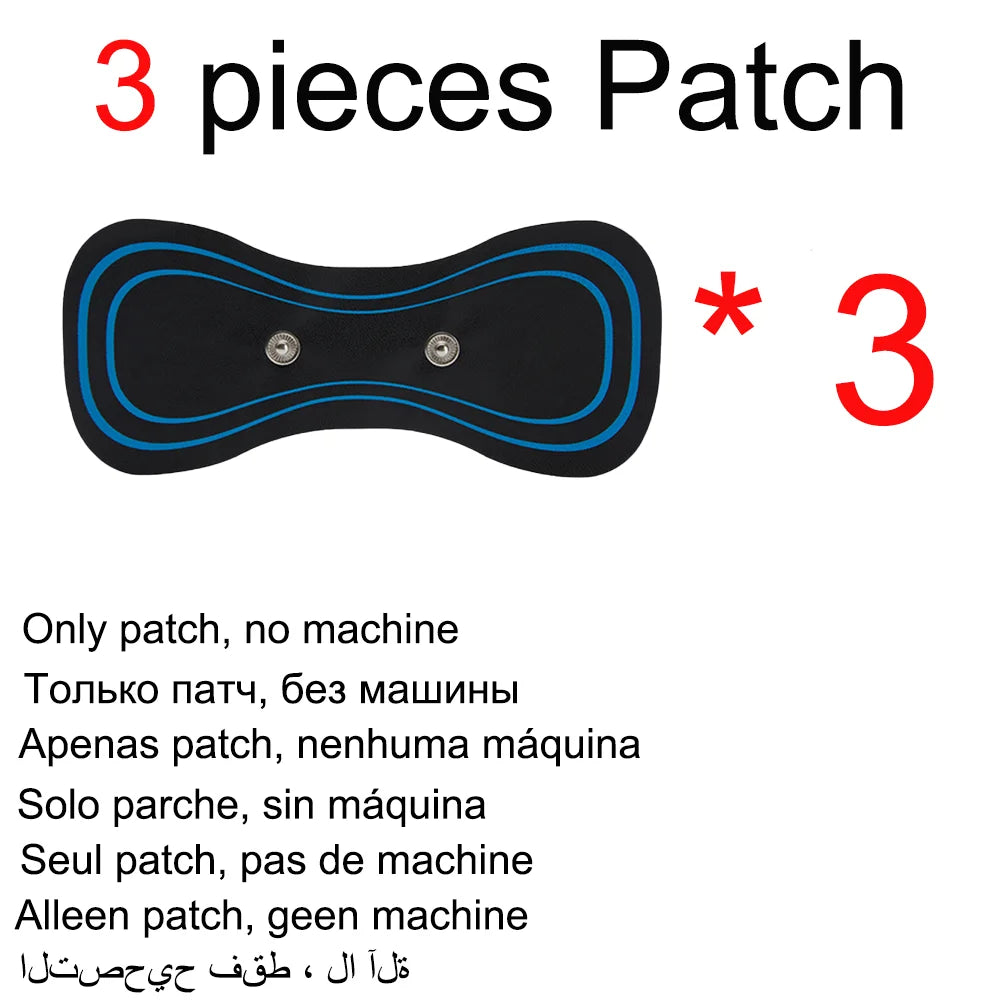 Portable 8 Mode EMS Cervical Vertebra Massage Patch Neck Rechargeable Massager for Muscle Pain Relief Cervical Massage