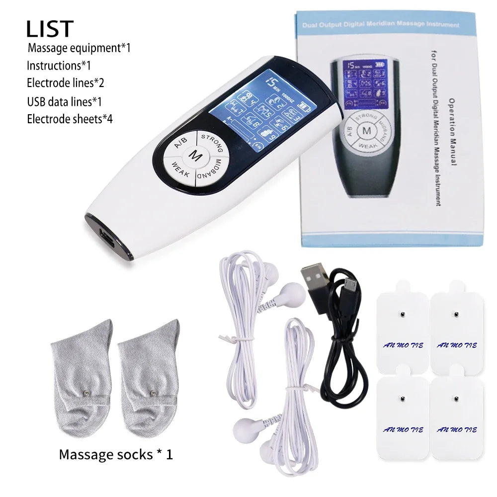 TENS Massager Cross Acupuncture Moxibustion Digital Therapeutic EMS Muscle Stimulator for Pain Relief Whole Body Massage Machine
