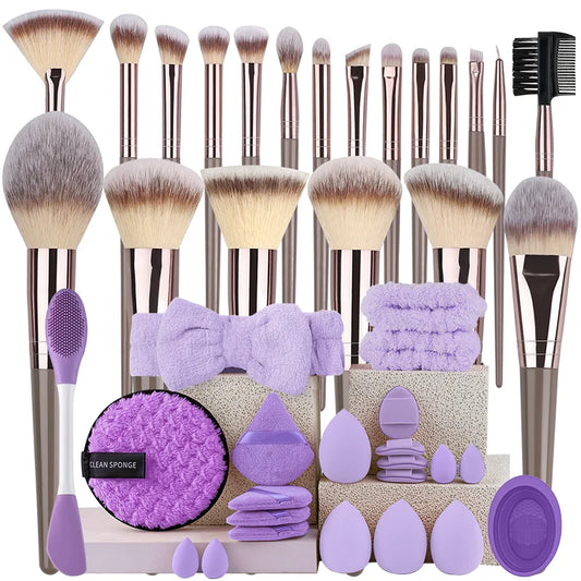Professional Soft Makeup Brush Set – Foundation, Blush & Eyeshadow