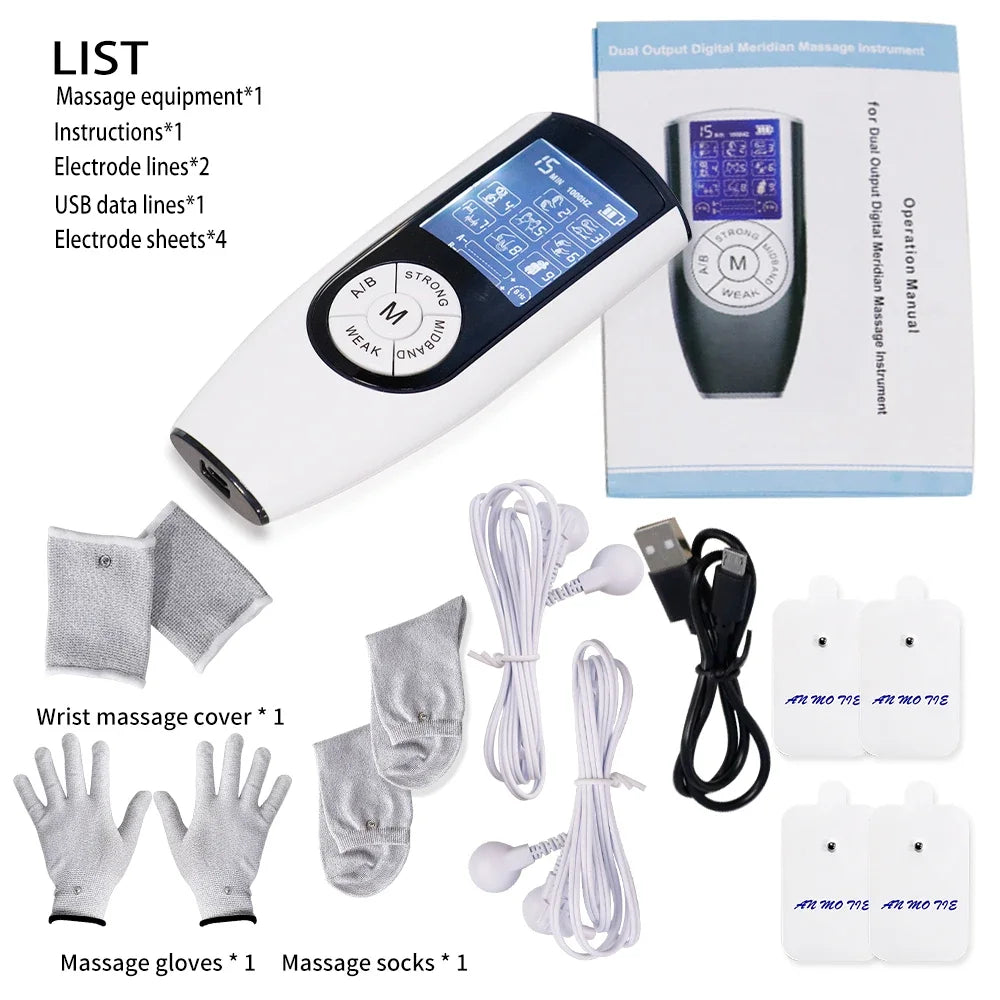 TENS Massager Cross Acupuncture Moxibustion Digital Therapeutic EMS Muscle Stimulator for Pain Relief Whole Body Massage Machine