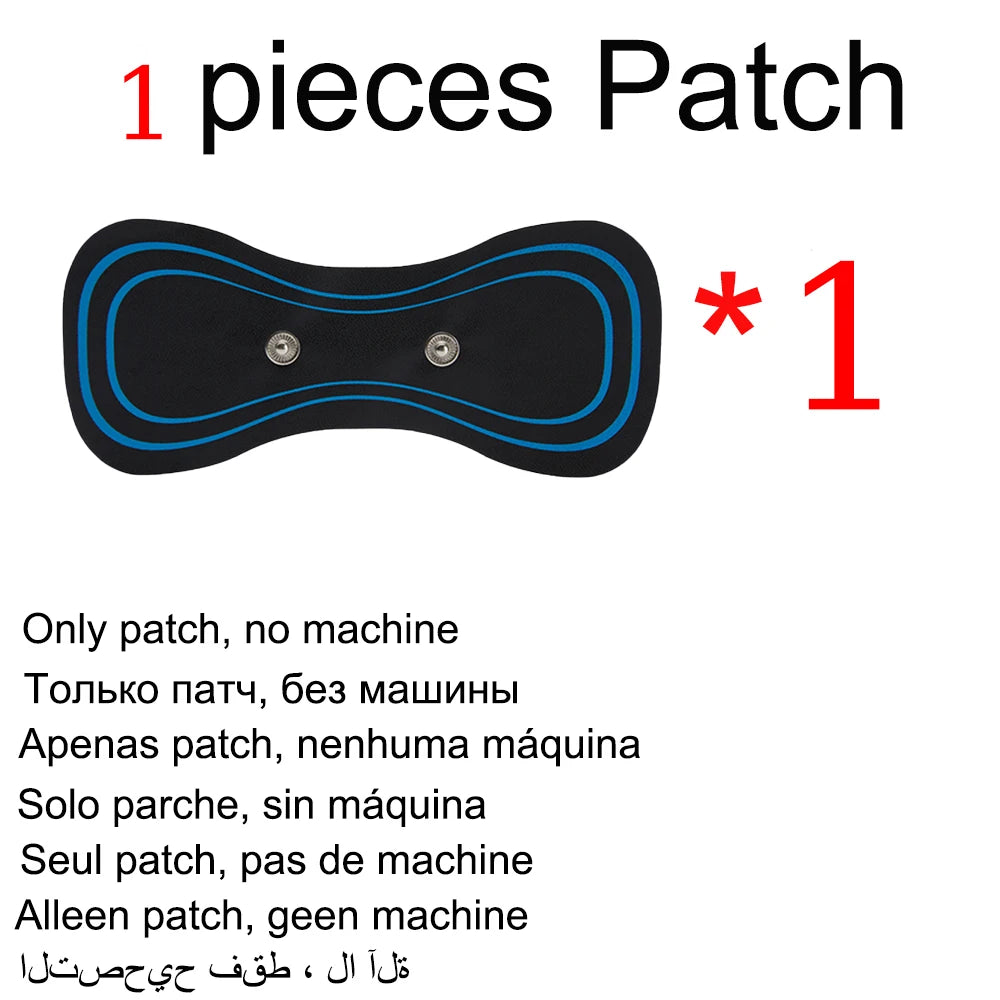 Portable 8 Mode EMS Cervical Vertebra Massage Patch Neck Rechargeable Massager for Muscle Pain Relief Cervical Massage
