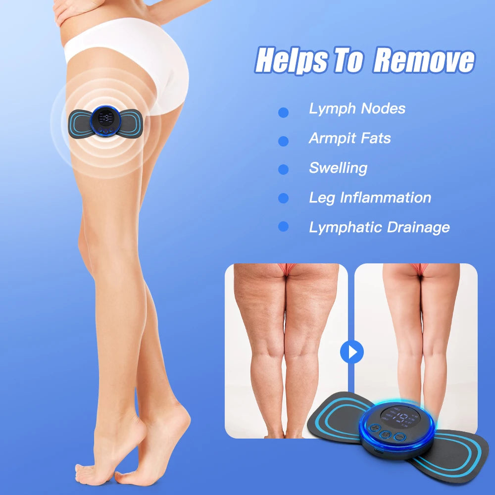 Portable 8 Mode EMS Cervical Vertebra Massage Patch Neck Rechargeable Massager for Muscle Pain Relief Cervical Massage