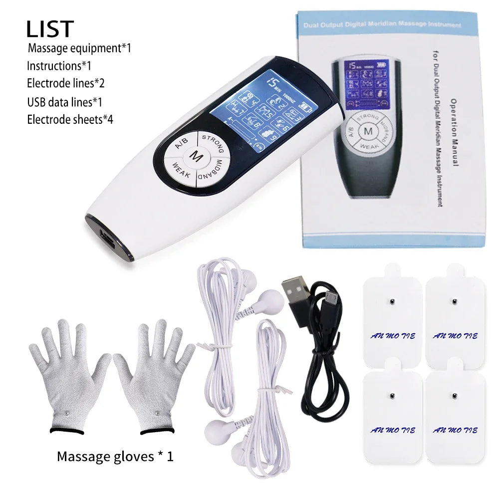 TENS Massager Cross Acupuncture Moxibustion Digital Therapeutic EMS Muscle Stimulator for Pain Relief Whole Body Massage Machine