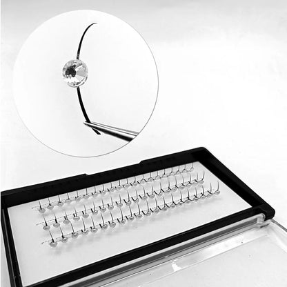 Glitter Diamond False Eyelashes Silver Shiny Rhinestones Individual Lashes For Beauty Party Makeup Color Fairy Lash Extensions