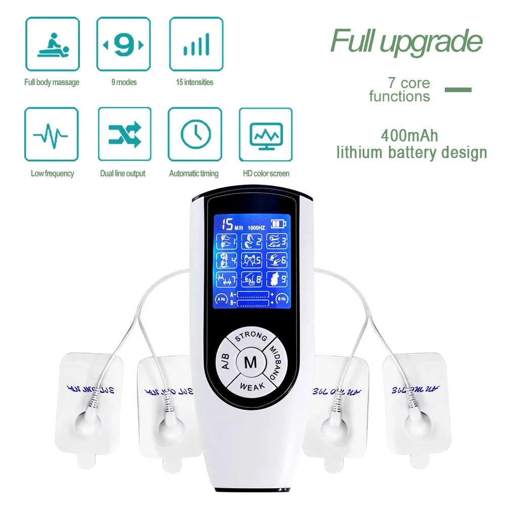 TENS Massager Cross Acupuncture Moxibustion Digital Therapeutic EMS Muscle Stimulator for Pain Relief Whole Body Massage Machine
