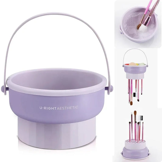Makeup Brush Cleaning & Drying Tool Set with Storage Box