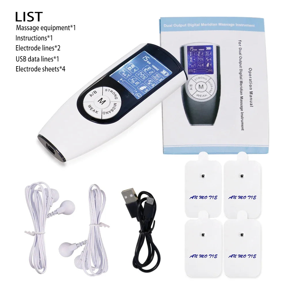 TENS Massager Cross Acupuncture Moxibustion Digital Therapeutic EMS Muscle Stimulator for Pain Relief Whole Body Massage Machine