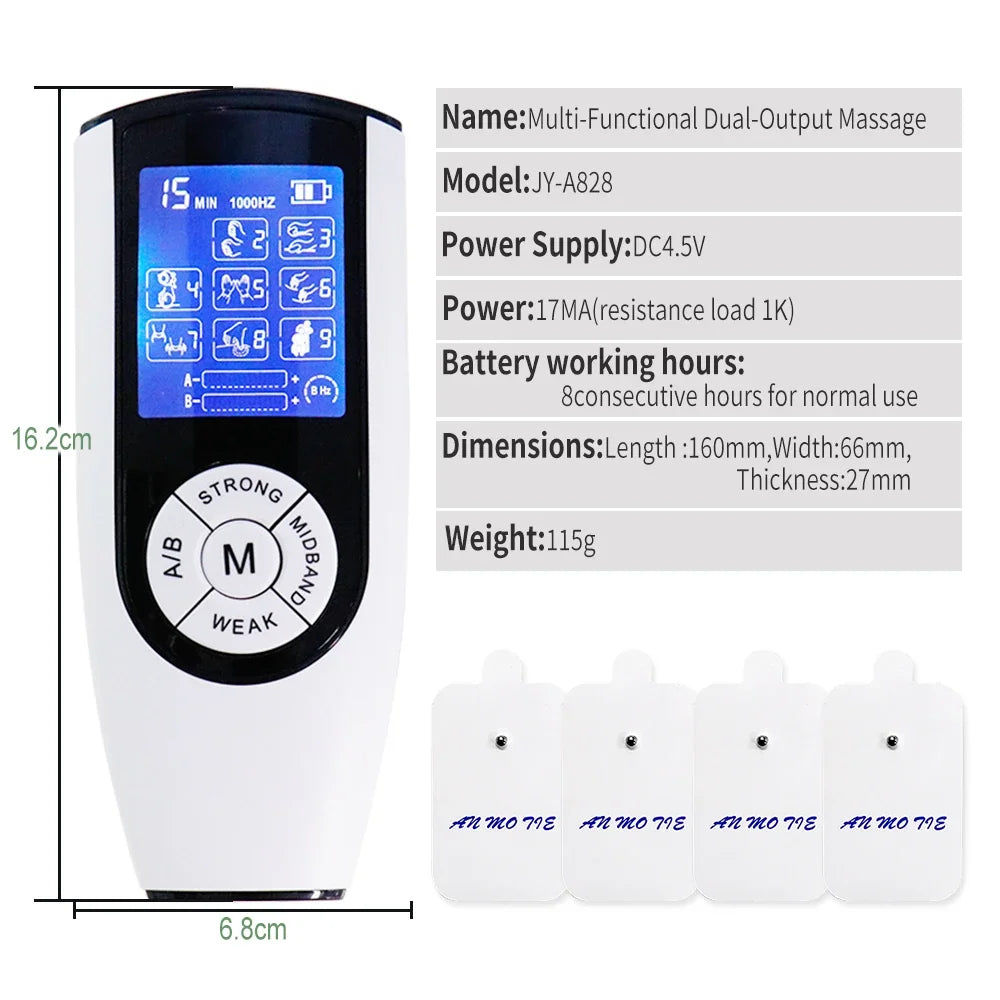 TENS Massager Cross Acupuncture Moxibustion Digital Therapeutic EMS Muscle Stimulator for Pain Relief Whole Body Massage Machine