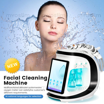 Oxygen 7-in-1 Smart Ice Blue Hydro Microdermabrasion Deep Cleansing Ultrasonic Skin Cleansing Machine