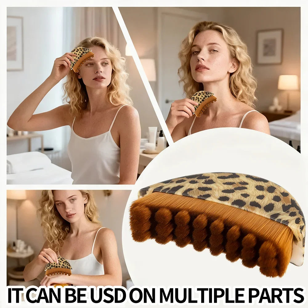 Lymphatic Contour Face Brush with Skin Scraping Guasha Face Massager Drainage Facial Lifting Massage Gouache Brush Scraping Face