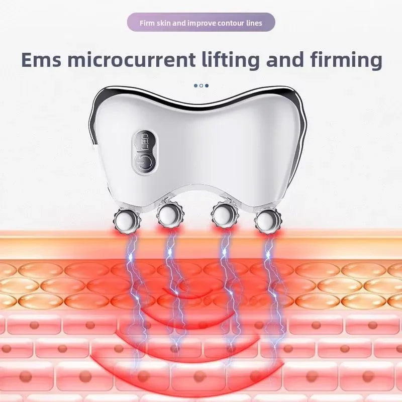Stainless Steel Beauty Device Facial Massage Roller Anti-Puffiness Eye Bag Removal Micro Current Face Lifting Skin Tightening