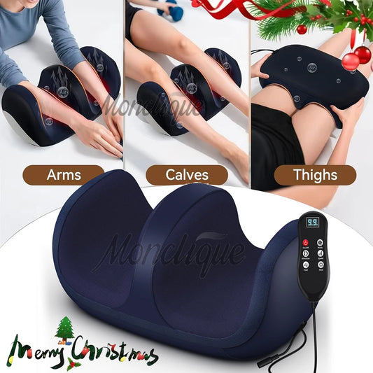 Large Electric Foot & Leg Massager with Heat & Vibration