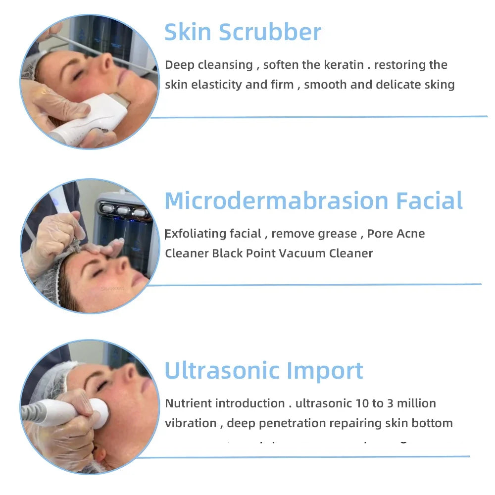 6 in 1 Facial Machine  Hydra Aqua Deep Cleaning Skin Care Device（Fast Shipping）
