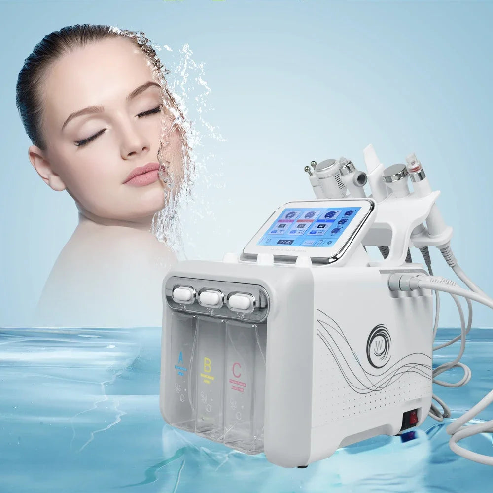 6 in 1 Facial Machine  Hydra Aqua Deep Cleaning Skin Care Device（Fast Shipping）