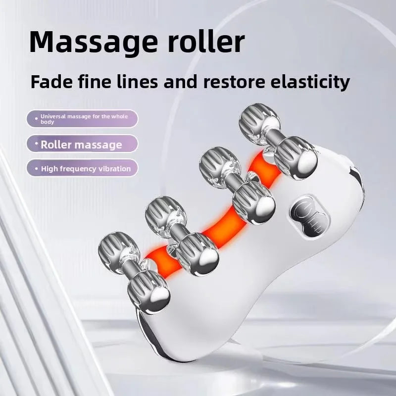 Stainless Steel Beauty Device Facial Massage Roller Anti-Puffiness Eye Bag Removal Micro Current Face Lifting Skin Tightening