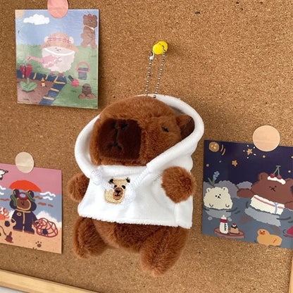 Cute Capybara Plush Toy Hoodie with Wings Simulation Doll Small Size Stuffed Animals Anime Fluffty Toy Birthday Party