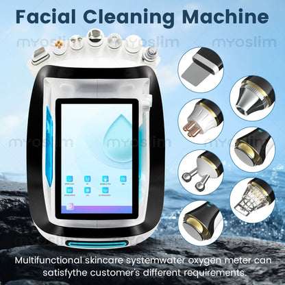 Oxygen 7-in-1 Smart Ice Blue Hydro Microdermabrasion Deep Cleansing Ultrasonic Skin Cleansing Machine