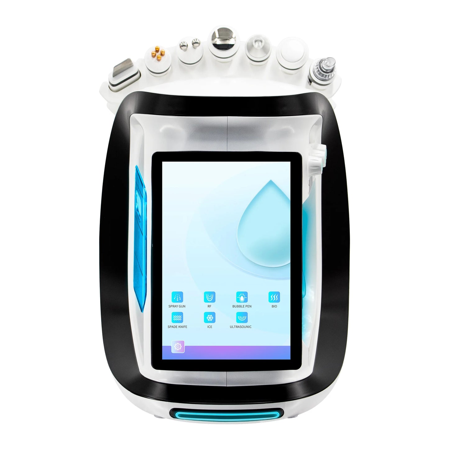 Oxygen 7-in-1 Smart Ice Blue Hydro Microdermabrasion Deep Cleansing Ultrasonic Skin Cleansing Machine